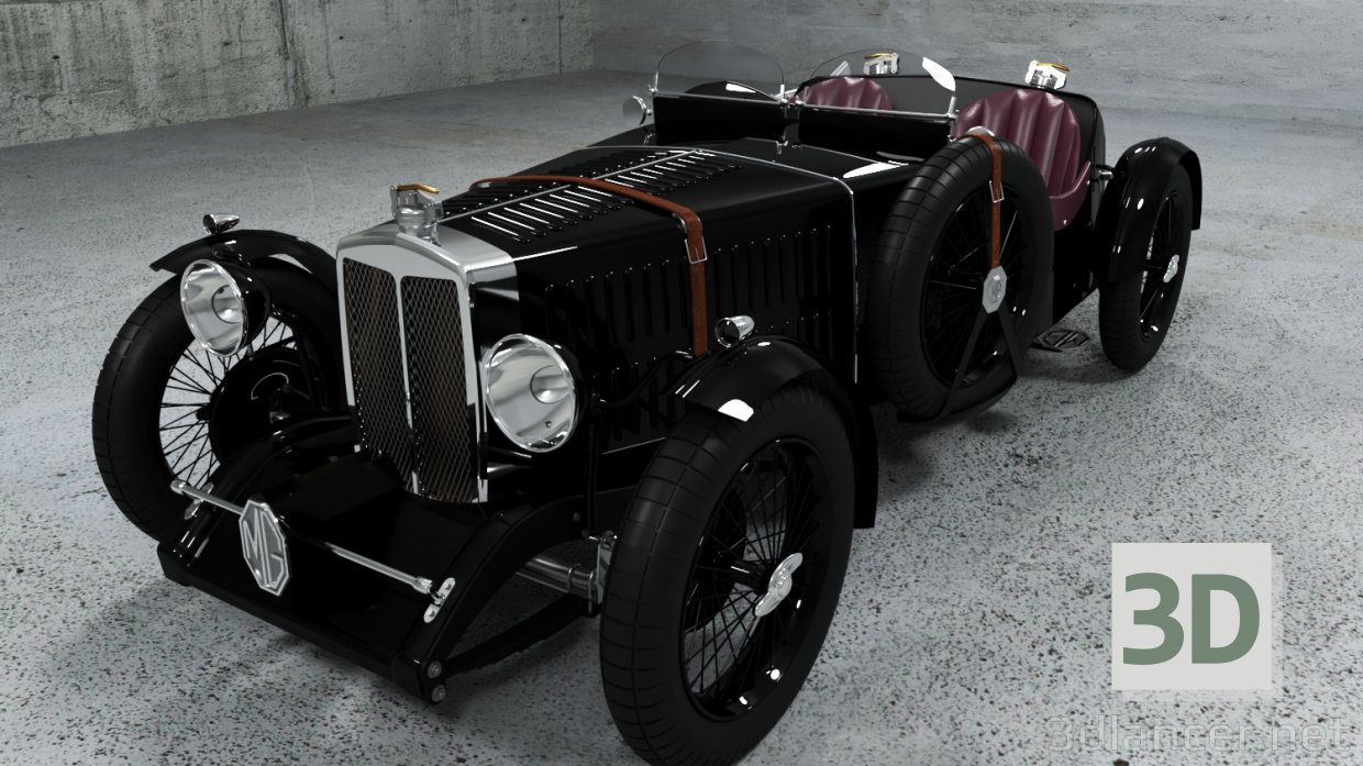 modello 3D di 1934 MG TA tipo Q comprare - rendering