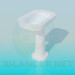 3d model Wash-stand with faces on the stem - preview