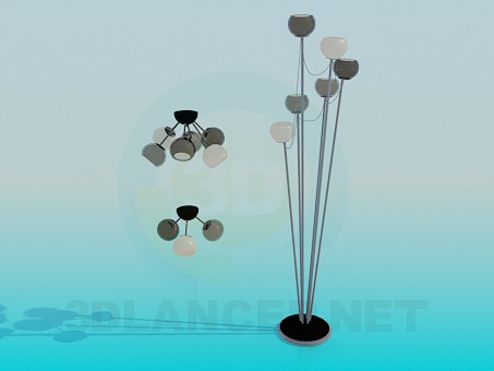 3d model A set of lamps - preview