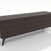 modello 3D Mobile TV 1500 mm (frassino noce) - anteprima