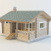 3D modeli çam ev - önizleme