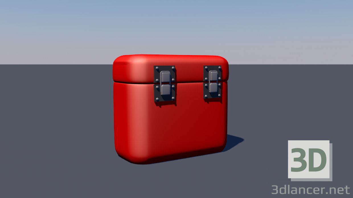 3d model Metal chest - preview