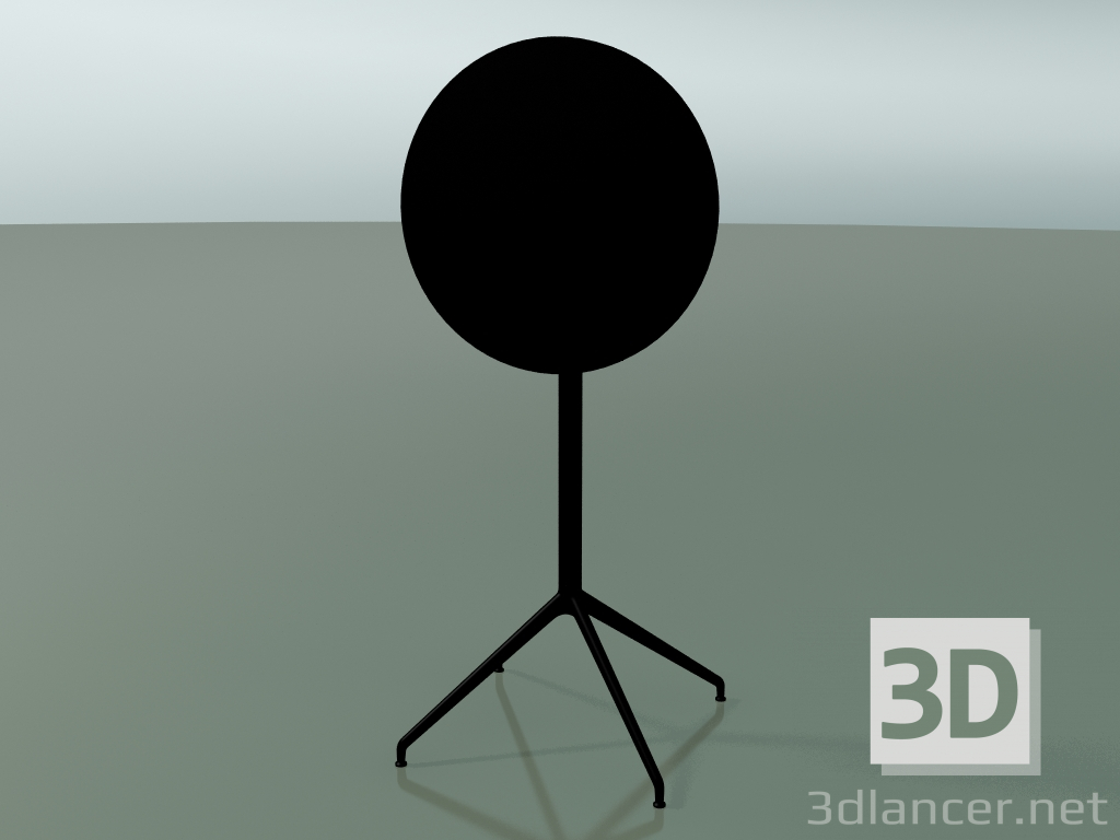 modèle 3D Table ronde 5716, 5733 (H 105 - Ø59 cm, pliée, Noir, V39) - preview
