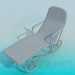 3d model Trestle bed with armrests - preview