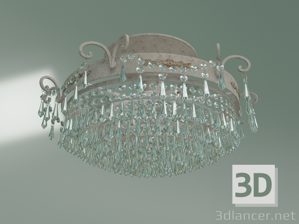 3d model Ceiling chandelier with crystal 305-6 - preview