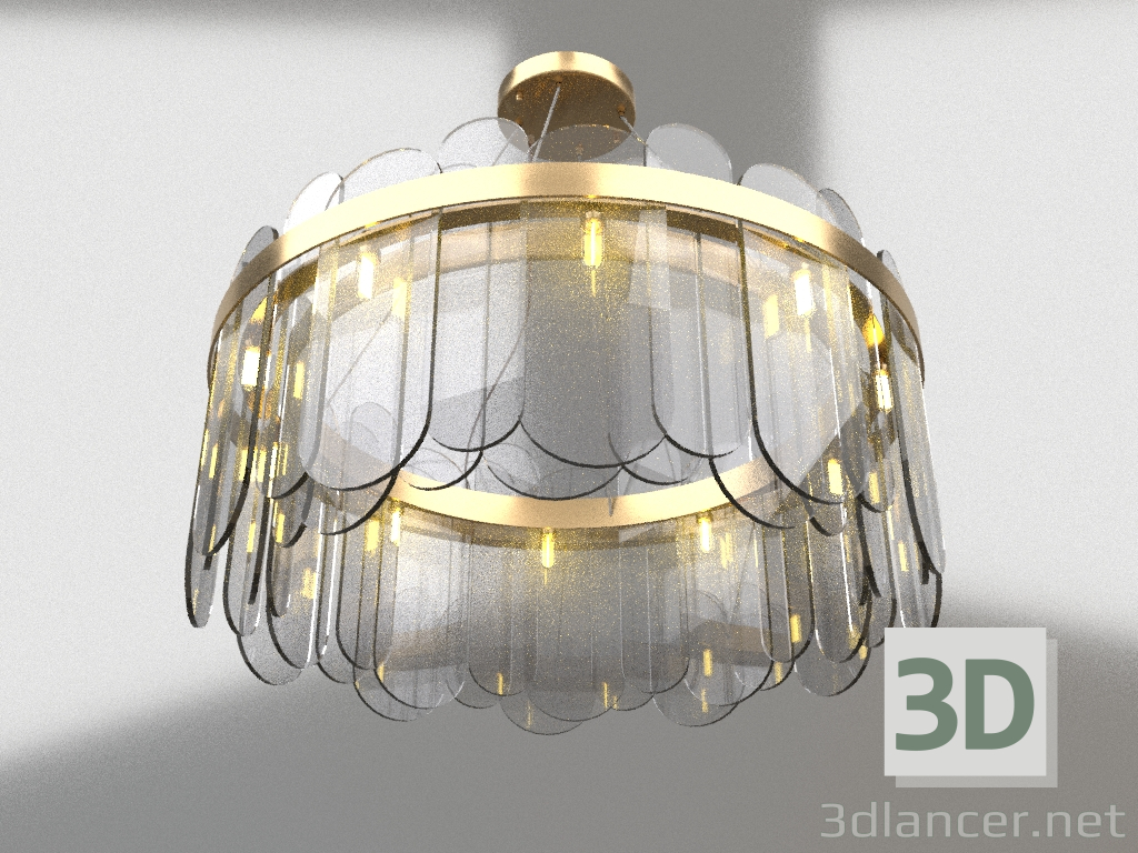 3d model Lámpara colgante Deserto (FR5141PL-10BS1) - vista previa