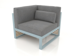 Modular sofa, section 6 left, high back (Blue gray)
