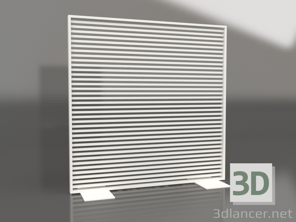 modello 3D Parete divisoria in alluminio 150x150 (Grigio agata) - anteprima