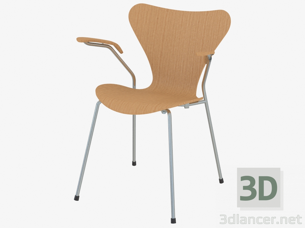 3D Modell Stuhl mit Armlehnen Serie 7 - Vorschau