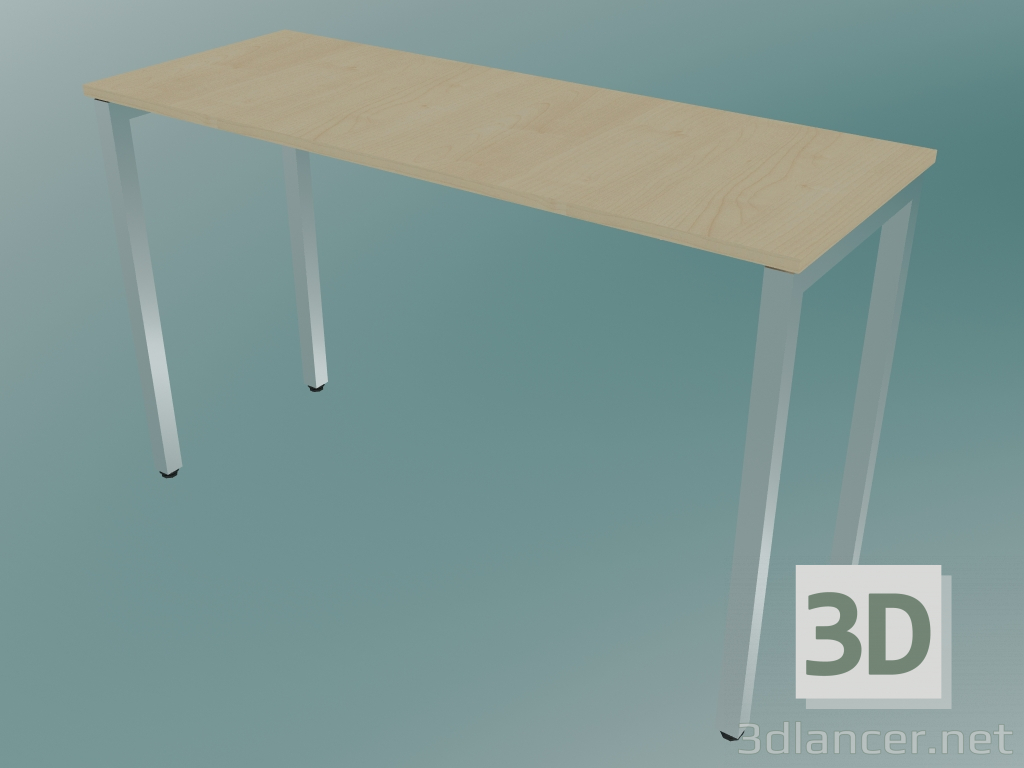 modello 3D Tavolo rettangolare con gambe quadrate (1200x450mm) - anteprima