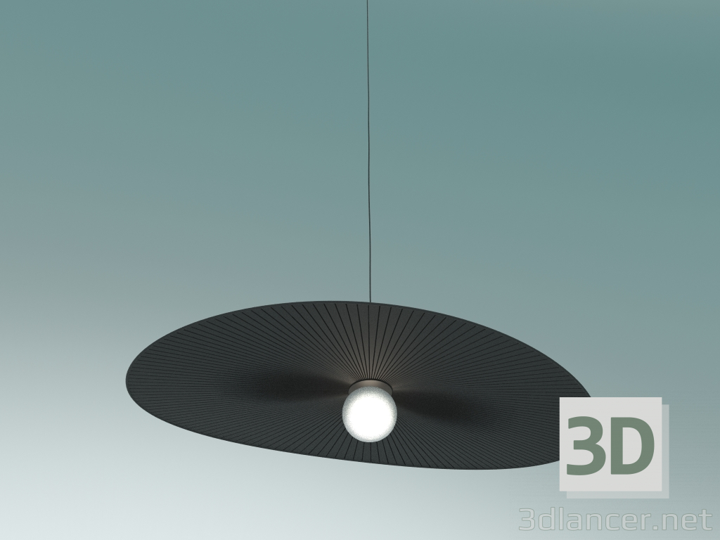 modello 3D Lampada a sospensione Plissè Vogue (grande, antracite) - anteprima