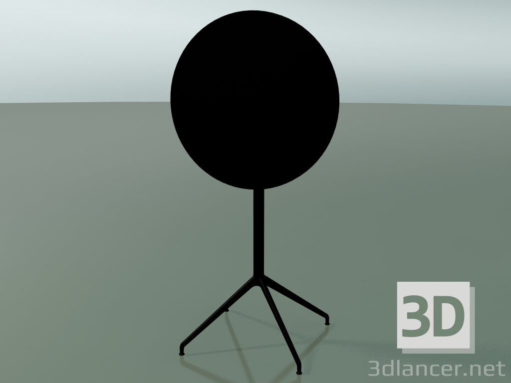 3D Modell Runder Tisch 5717, 5734 (H 105 - Ø69 cm, gefaltet, schwarz, V39) - Vorschau
