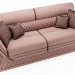 3d Diamond three-seater sofa model buy - render