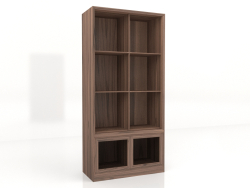 Stationary bookcase with low door 100x46x210