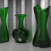 3d model Floreros de cristal verde - vista previa