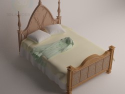 Bett im gotischen Stil