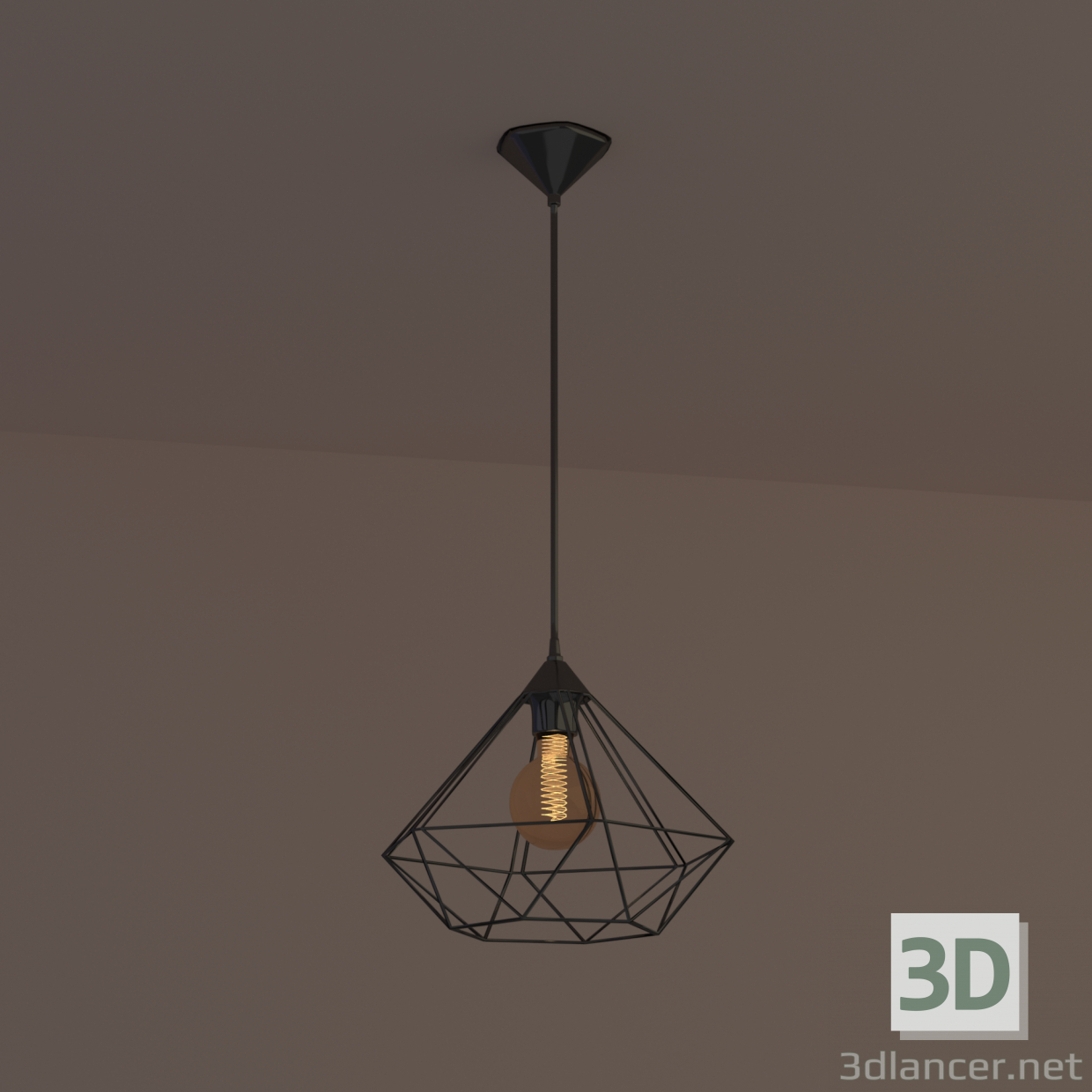 3D Loft tarzı lamba modeli satın - render