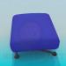 3d model Ottoman on low legs - preview