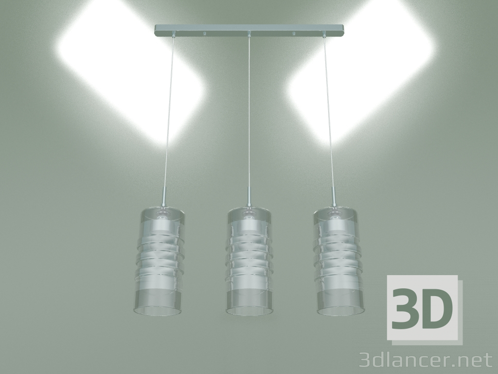 Modelo 3d Bloco da lâmpada pendente 50185-3 (cromo) - preview