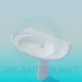 3D modeli Oval sığ lavabo - önizleme