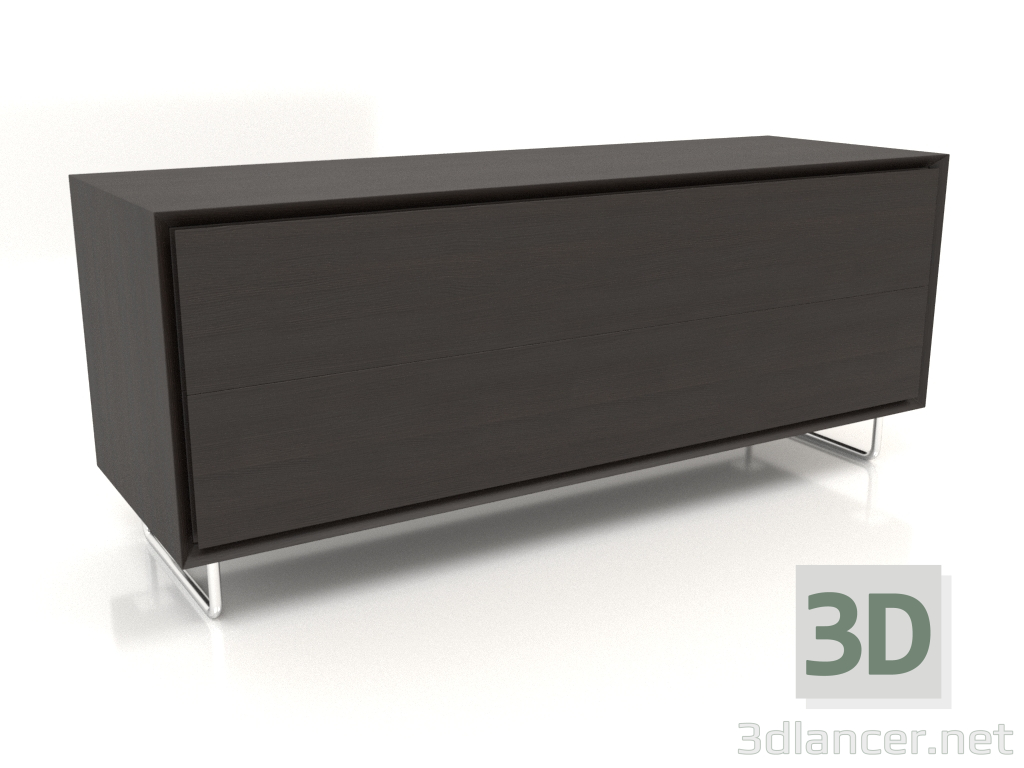 3d model Mueble TM 012 (1200x400x500, madera marrón oscuro) - vista previa