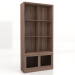 3D Modell Stationäres Bücherregal mit niedriger Tür 100x36x210 - Vorschau