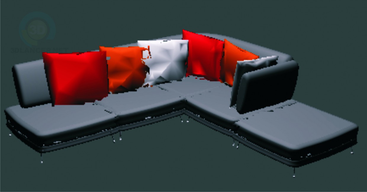 3D modeli kanepe - önizleme