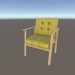 3D modeli Düşük Poli sandalye - önizleme