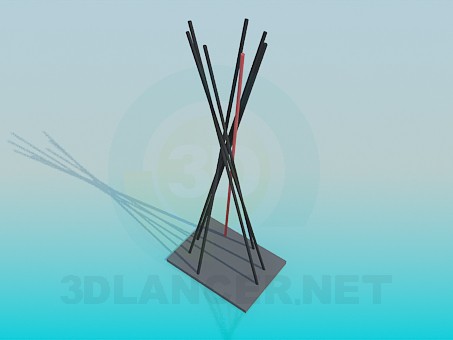 3d model Twisted sticks - preview