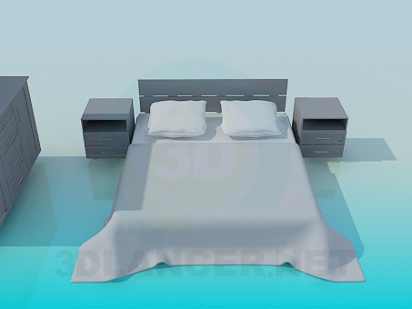 3d модель Меблі для спальні – превью
