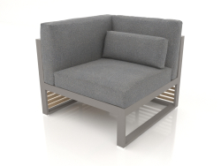 Modular sofa, section 6 left, high back (Quartz gray)