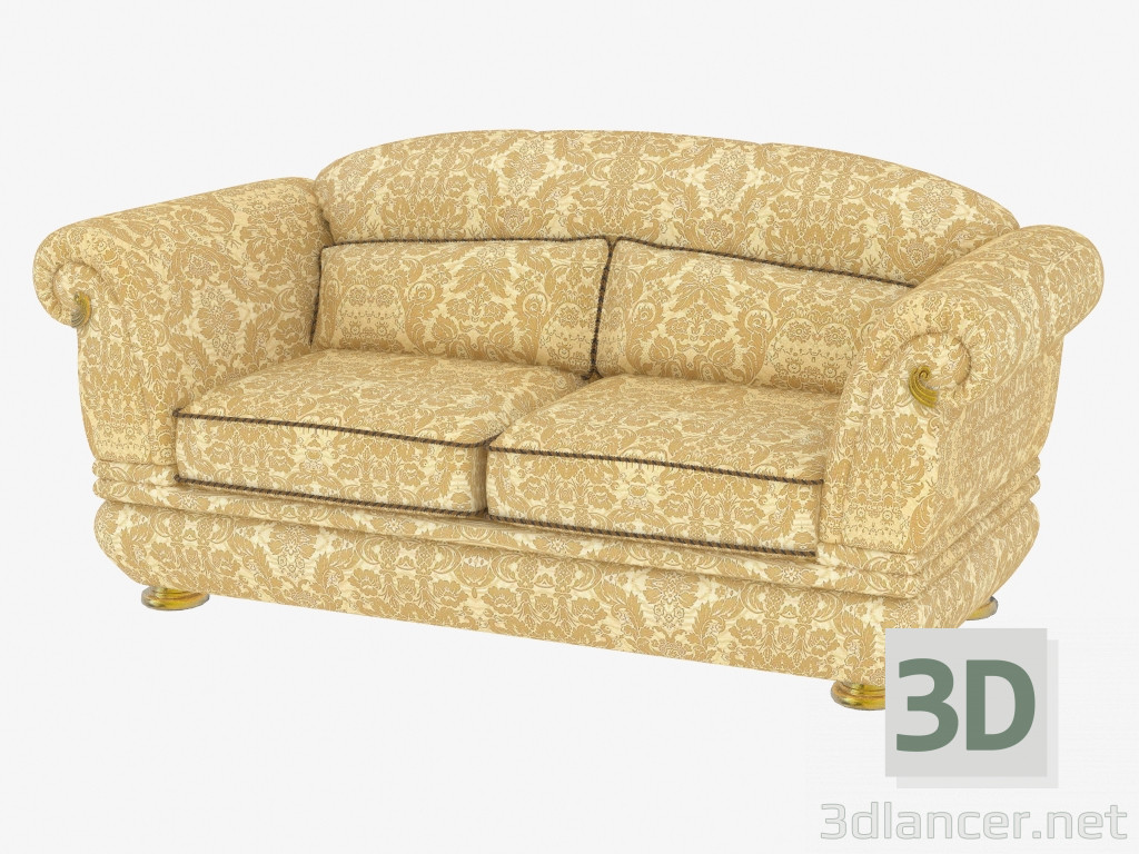 3d модель Класичний двомісний диван (Т321) – превью