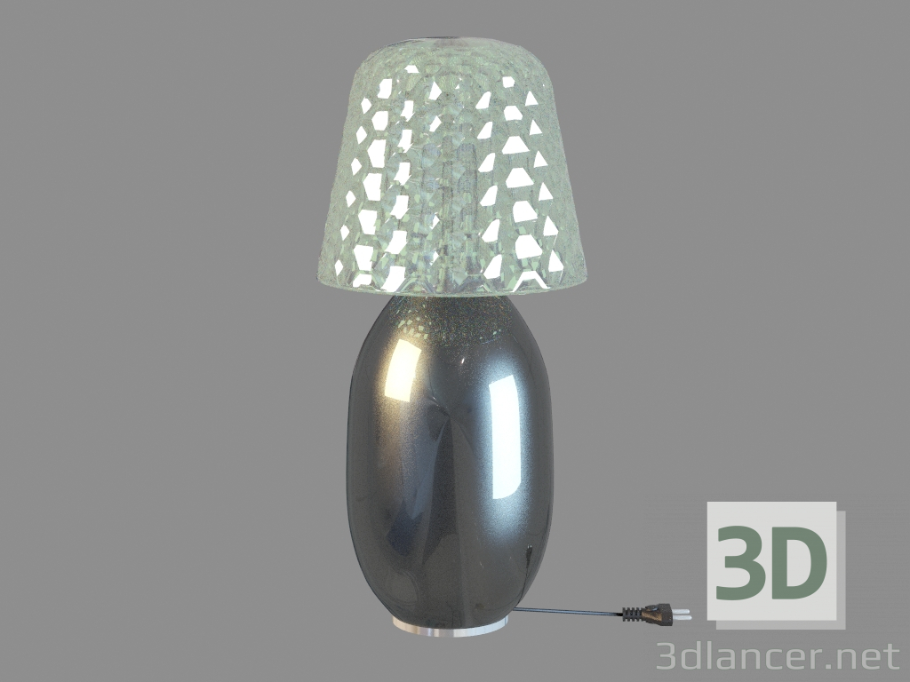 modello 3D Lampada da tavolino Candy Light nera - anteprima