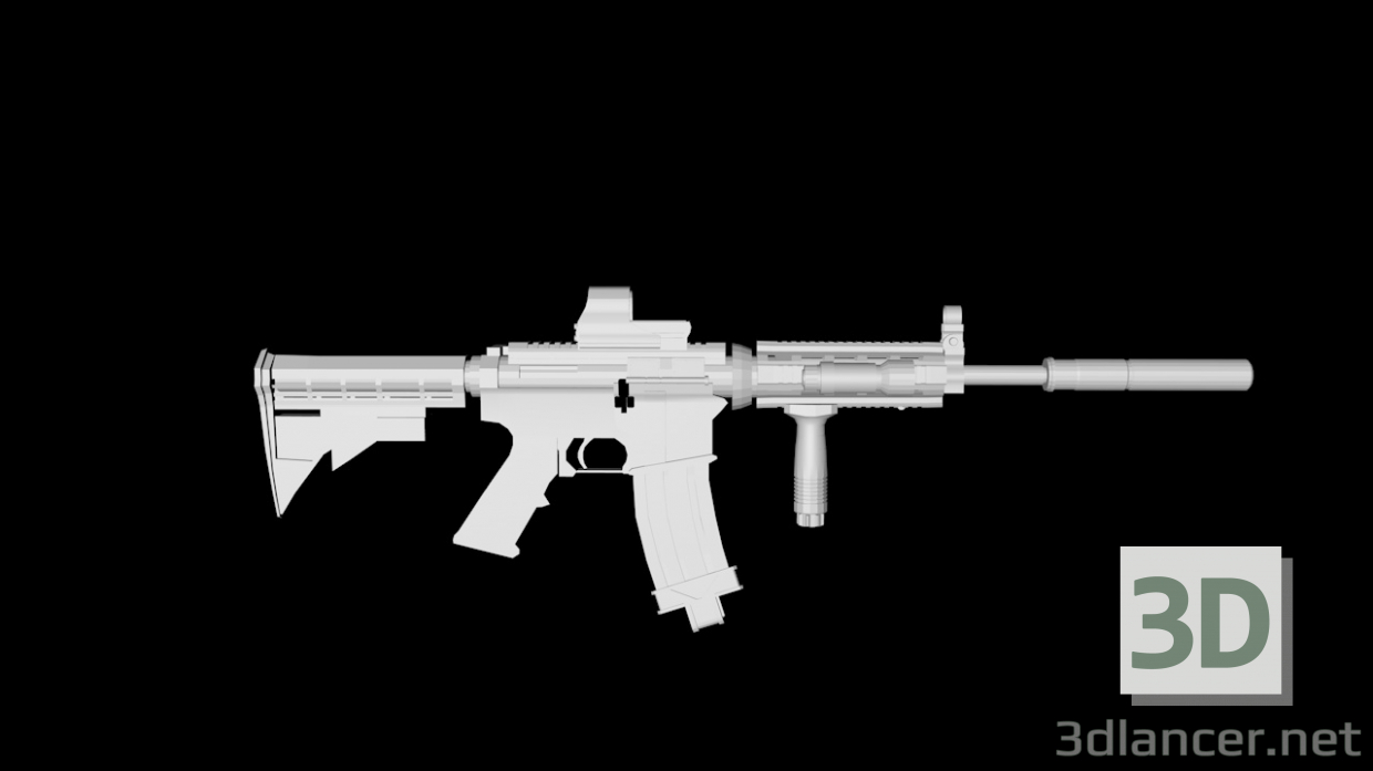 Modell des Sturmgewehrs M4A1 3D-Modell kaufen - Rendern