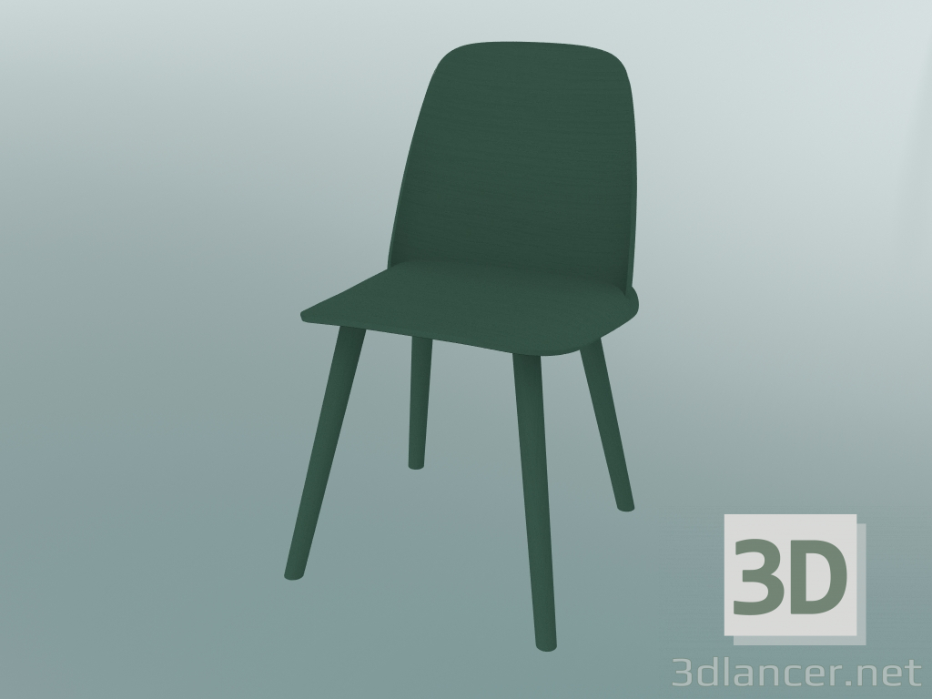 3D Modell Stuhl Nerd (Dunkelgrün) - Vorschau