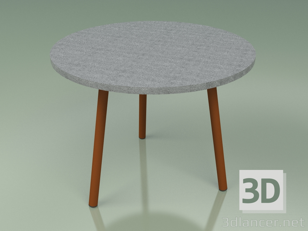 modello 3D Tavolino 013 (Metallo Ruggine, Pietra Luna) - anteprima