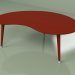 3d model Coffee table Kidney monochrome (burgundy) - preview
