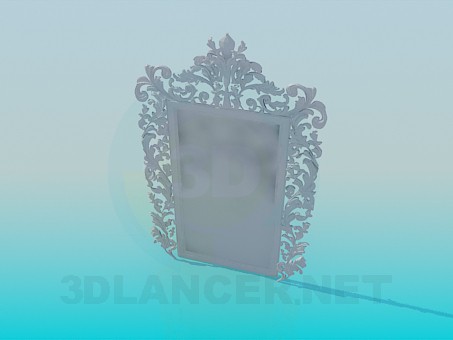 3d model Mirror with ornament - preview