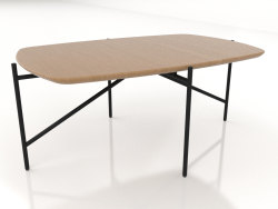 Niedriger Tisch 90x60 mit einer Tischplatte aus Holz