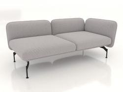 Módulo de sofá de 2 lugares com apoio de braço à direita