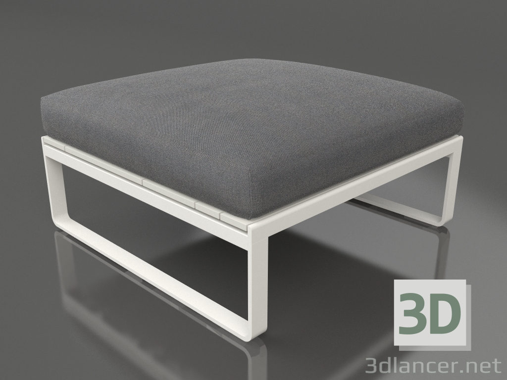 3D Modell Modulares Sofa, Pouf (Achatgrau) - Vorschau
