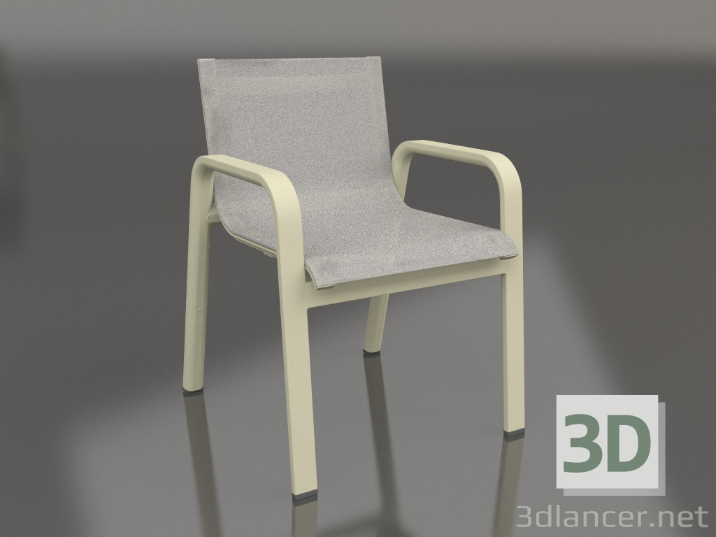 3d модель Обеденное клубное кресло (Gold) – превью