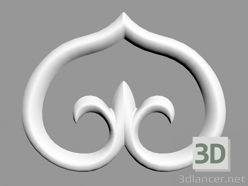 modello 3D L'elemento decorativo da parete G75 - Scala (27 x 21 x 1,4 cm) - anteprima