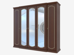 Kleiderschrank 5 Tür mit Spiegeln (2643x2330x685)