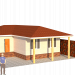 modello 3D Casa a un piano di 80 mq - anteprima