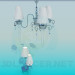 3d model Chandelier, sconces and light bulb included - preview