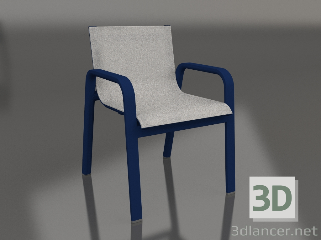 3d model Dining club chair (Night blue) - preview