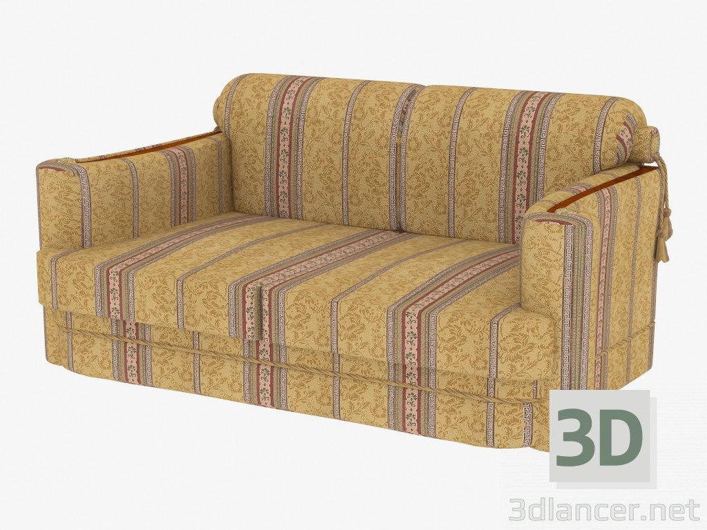 3D Modell Klassisches Doppel-Sofa - Vorschau