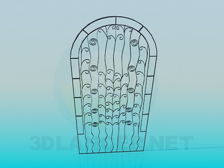 3D Modell schmiedeeisernes Tor - Vorschau