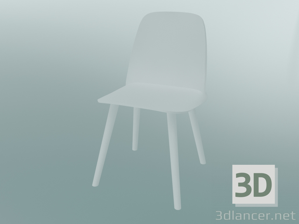 Modelo 3d Nerd da cadeira (branco) - preview